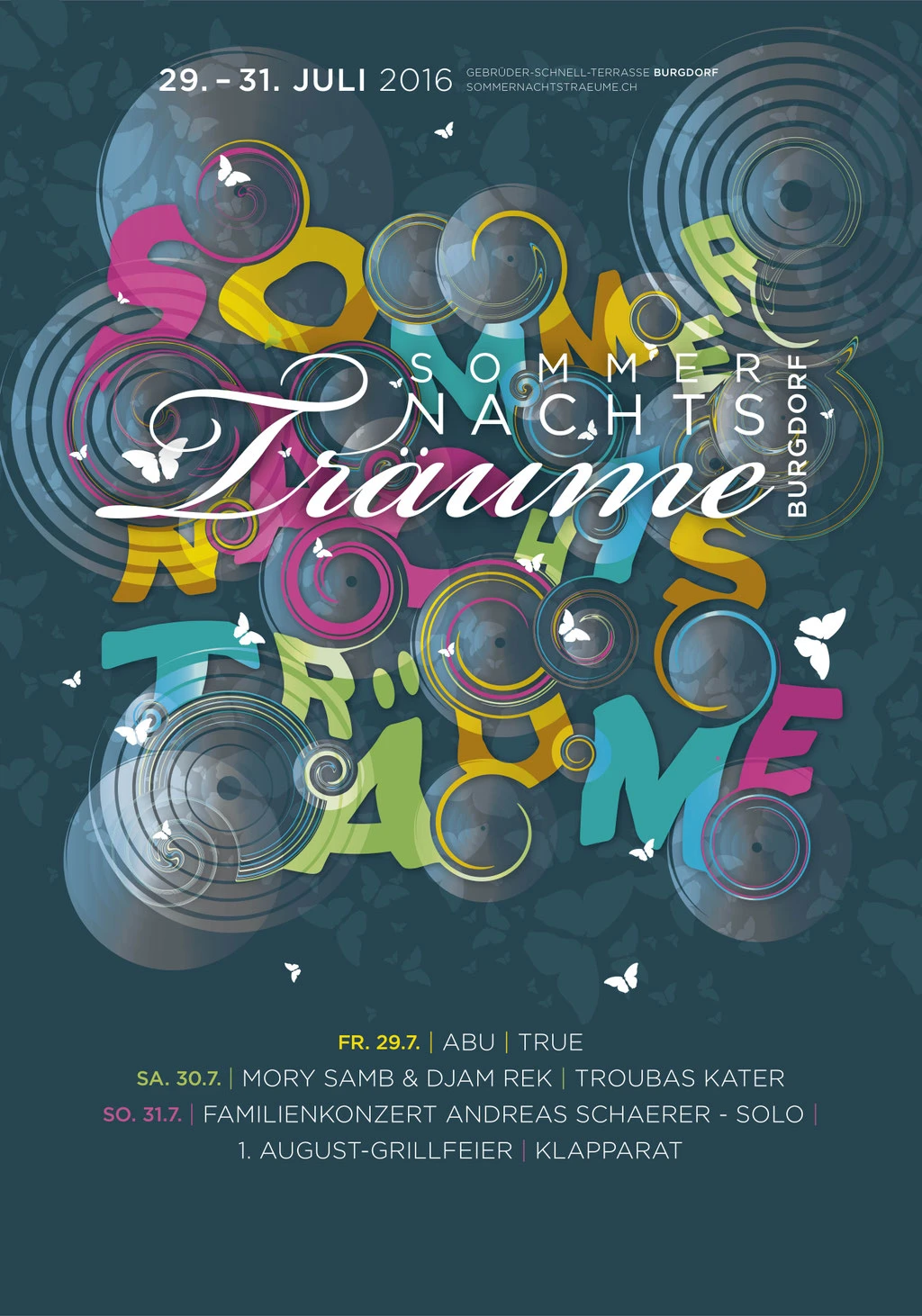 Sommernachträume: Plakat/Poster Design Typografie/Graphicdesign/Illustration by Lockedesign Burgdorf, 2016