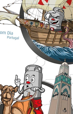 Vitogaz Banner: Vitogaz Fertigstellung Zeichnung mit Tusche und Farbe in Photoshop  Illustration Lockedesign, Burgdorf bei Bern (CH)