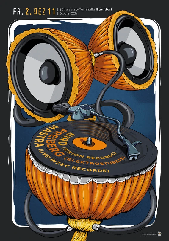 Plakat Gestaltung: Konzert | Konzept, Illustration und Grafik by Lockedesign 2011