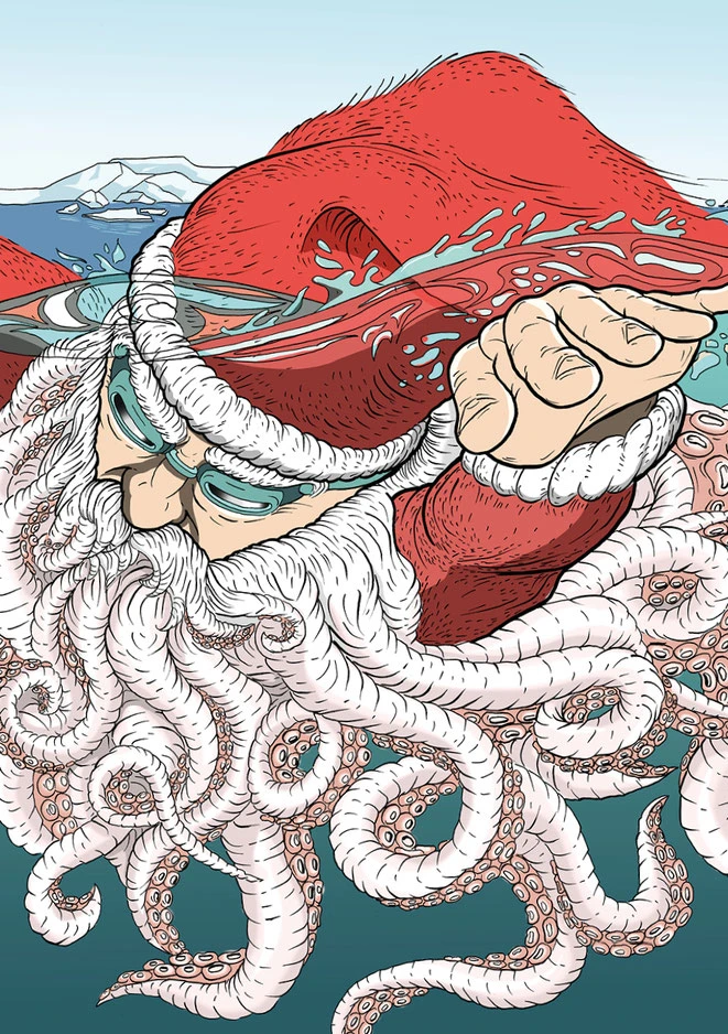 Weihnachtskarte 2016 | Illustration (Ink und Adobe Photohop) by Lockedesign 2017