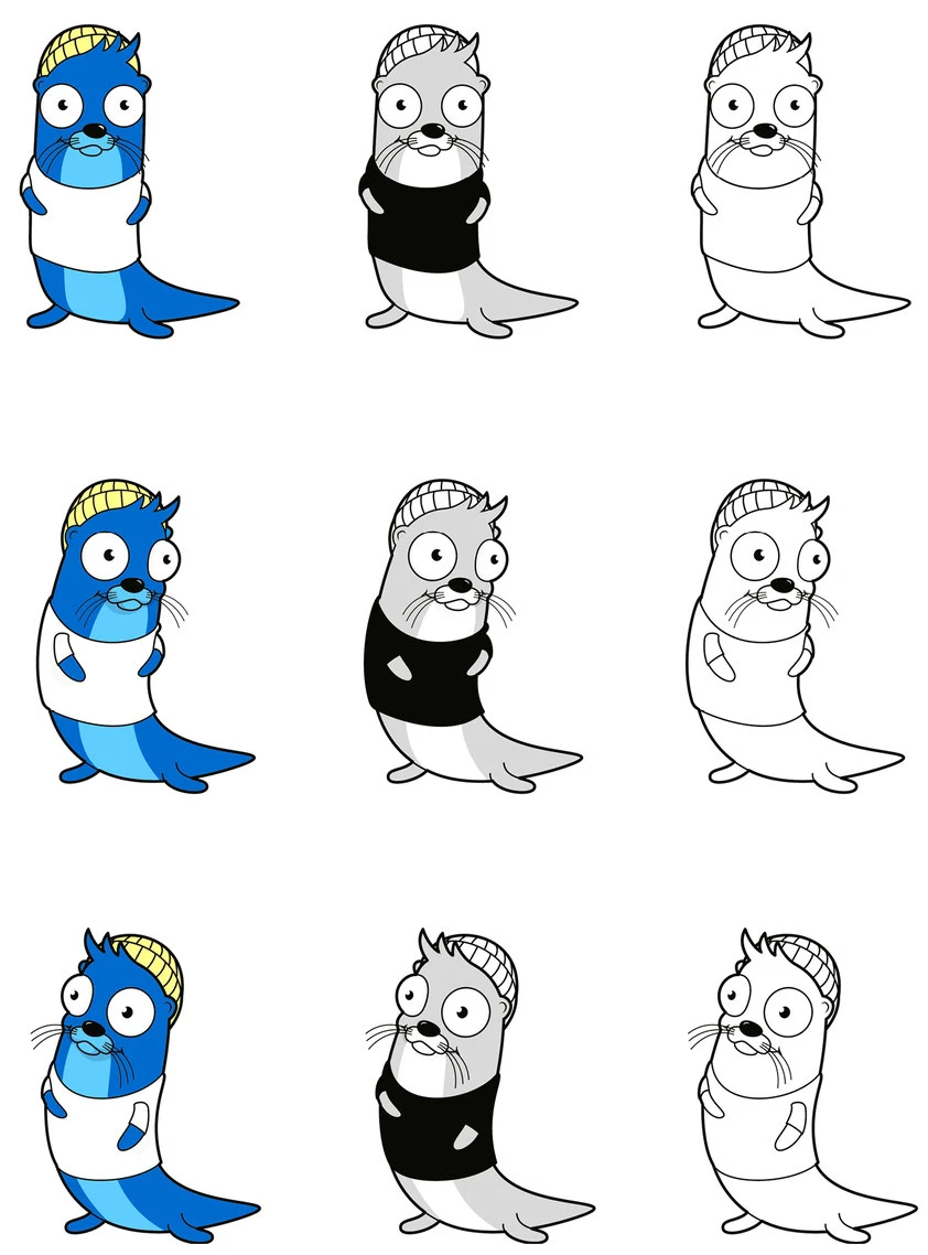 Creating Mascot for Adfinis, Bern, Vektor zeichnung, Illustrator CC, Otter by Lockedesign.ch, Bern