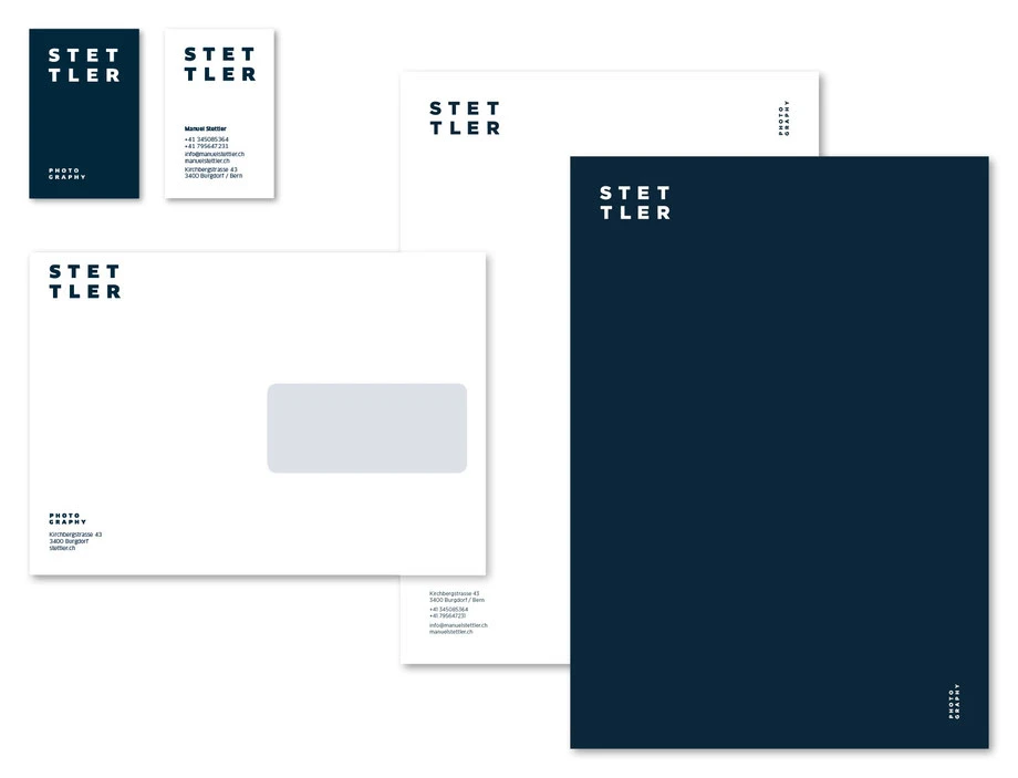 Branding Stettler Photography | Entwicklung Logo Design: Gestaltung Schriftzeichen by Lockedesign, Simon Häberli, Burgdorf